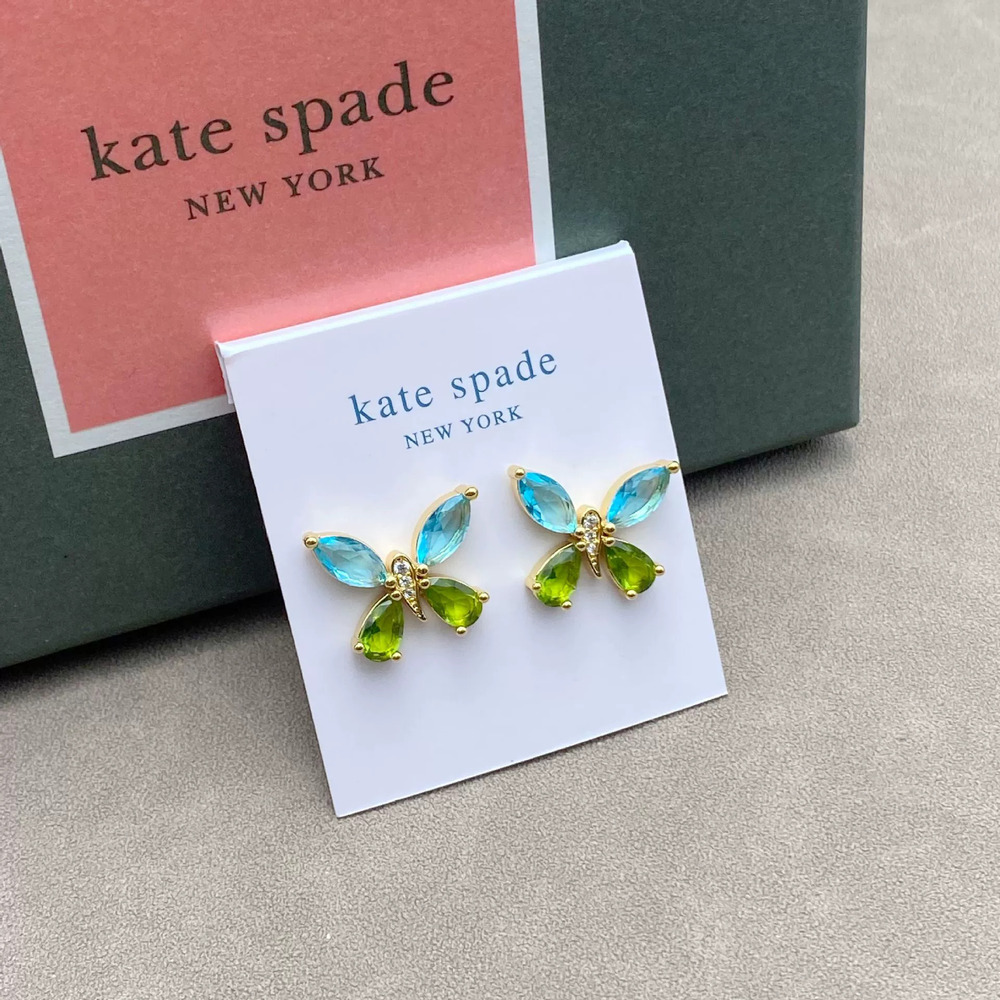 kate spade Butterfly Pearl Stud Earrings Silver